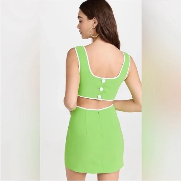 Amanda Uprichard | Dresses | Vibrant Green Twopiece Set | Poshmark